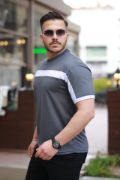 Erkek şerit Detaylı Kısa Kollu T-shirt resmi